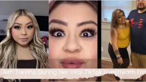 Ash Trevino speaking during a viral TikTok livestream while discussing her personal life and internet controversies.