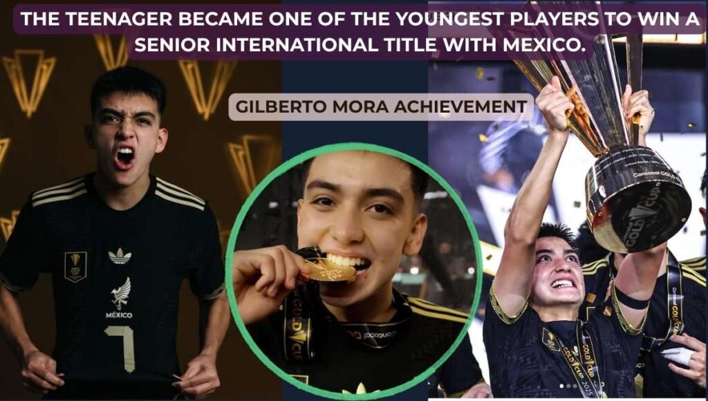 Gilberto Mora representing Mexico national football team
