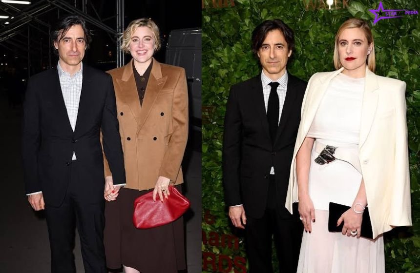 Greta Gerwig with her husband at event or party