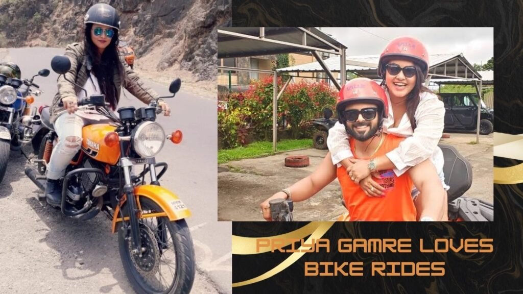 Priya Gamre enjoying bike rides with friends.
